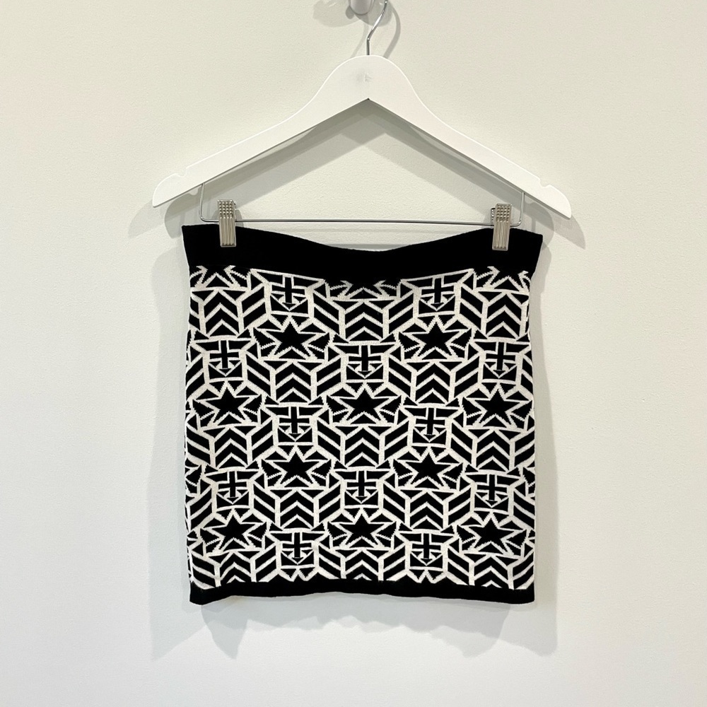 Divided Black & White Mini Skirt